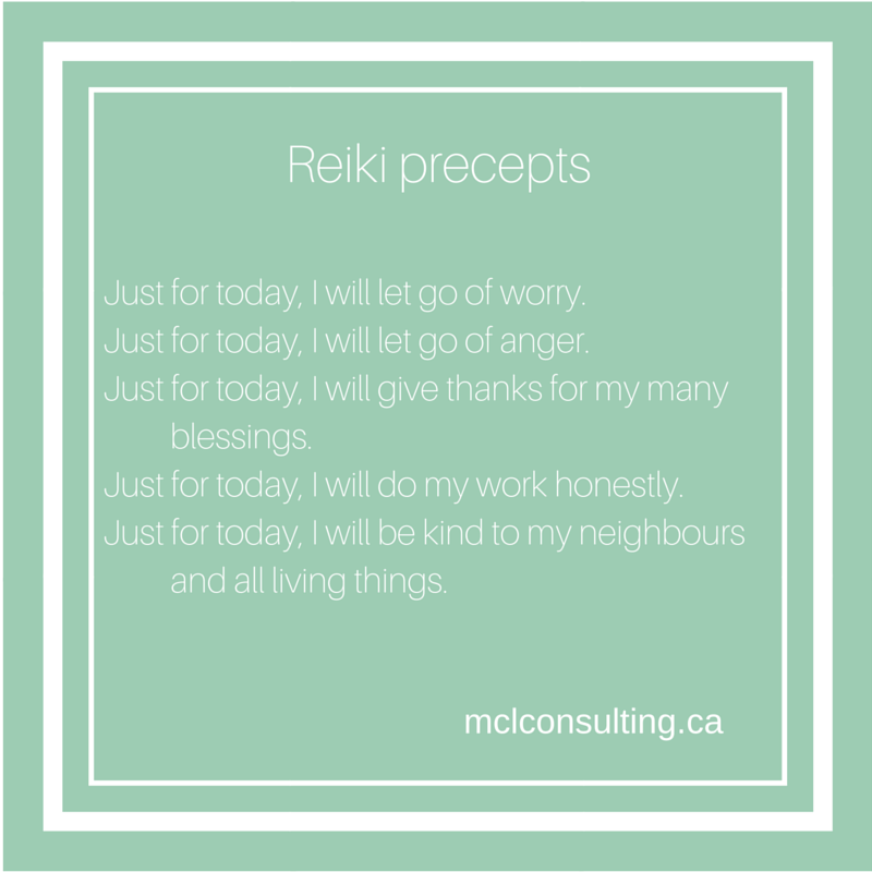 Traditional Usui Reiki precepts (also known as Reiki principles)
